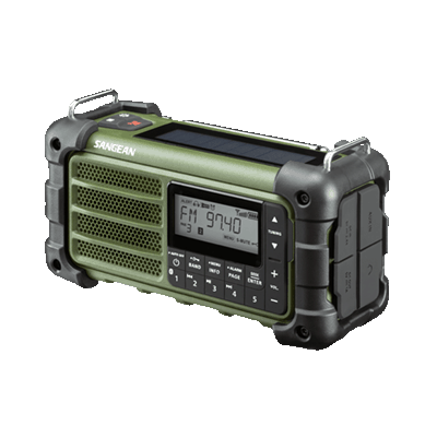 Sangean MMR-99 Forest Green FM/AM цифровой радиоприемник с Bluetooth и RDS, солнечная батарея, динамо-машина, фонарик