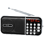 MAX MR-321 FM радиоприемник с MP3 плеером, серебристо-черный.