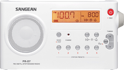 Sangean PR-D7 White AM/FM цифровой радиоприемник