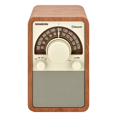 Sangean WR-15BT Walnut AM/FM аналоговый настольный радиоприёмник с Bluetooth.